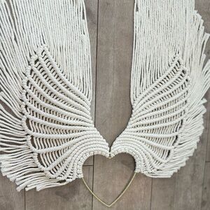 Handmade Macrame Angel Wings Wall Hanging Girls Nursery Wall Art Gift Idea